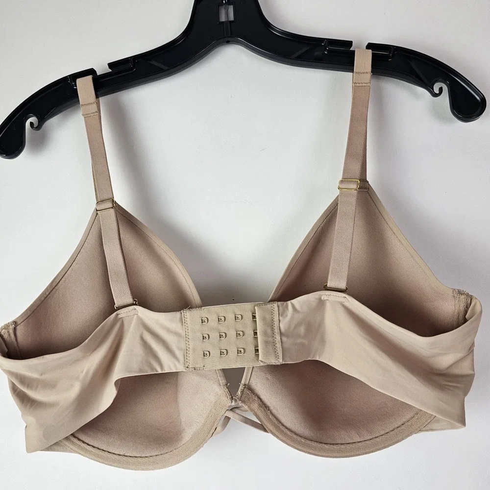 Soma Womens 38DD Beige Smooth Lightly Lined Plunge T-Shirt Bra Everyday Comfort